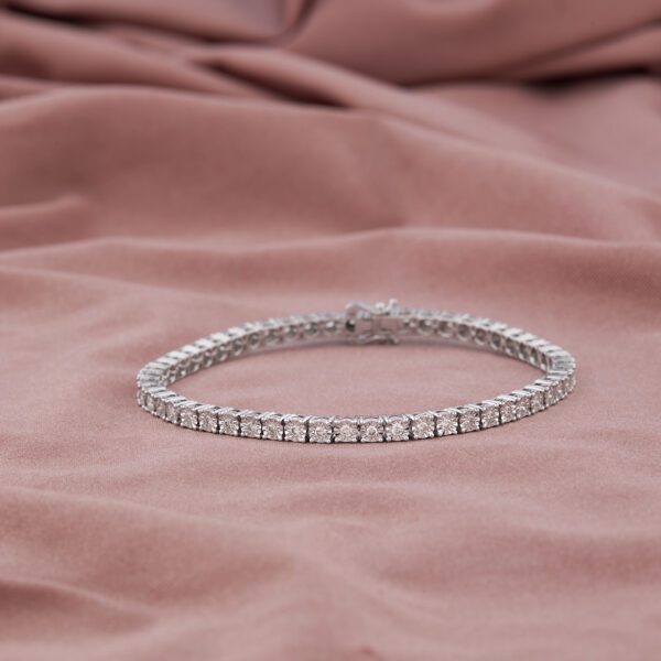 Illusion Sparkle White Tennis Bracelet