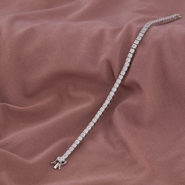 Illusion Sparkle White Tennis Bracelet